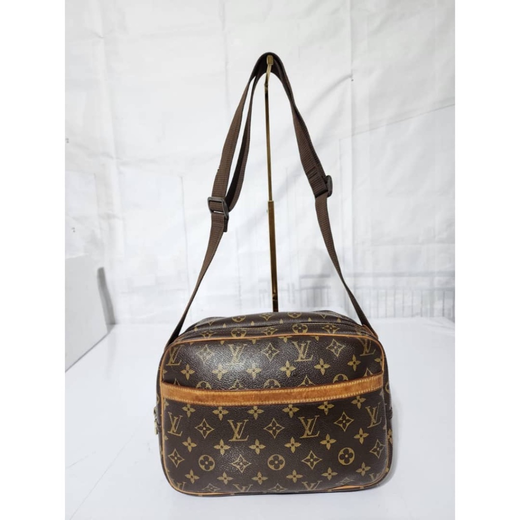 Authentic Louis Vuitton Reporter Shoulder Bag Brown/Beige